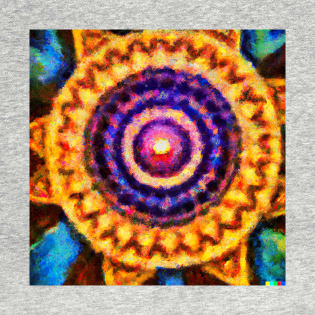 Colourful Mandala design Impressionist painting by Eternal Experience